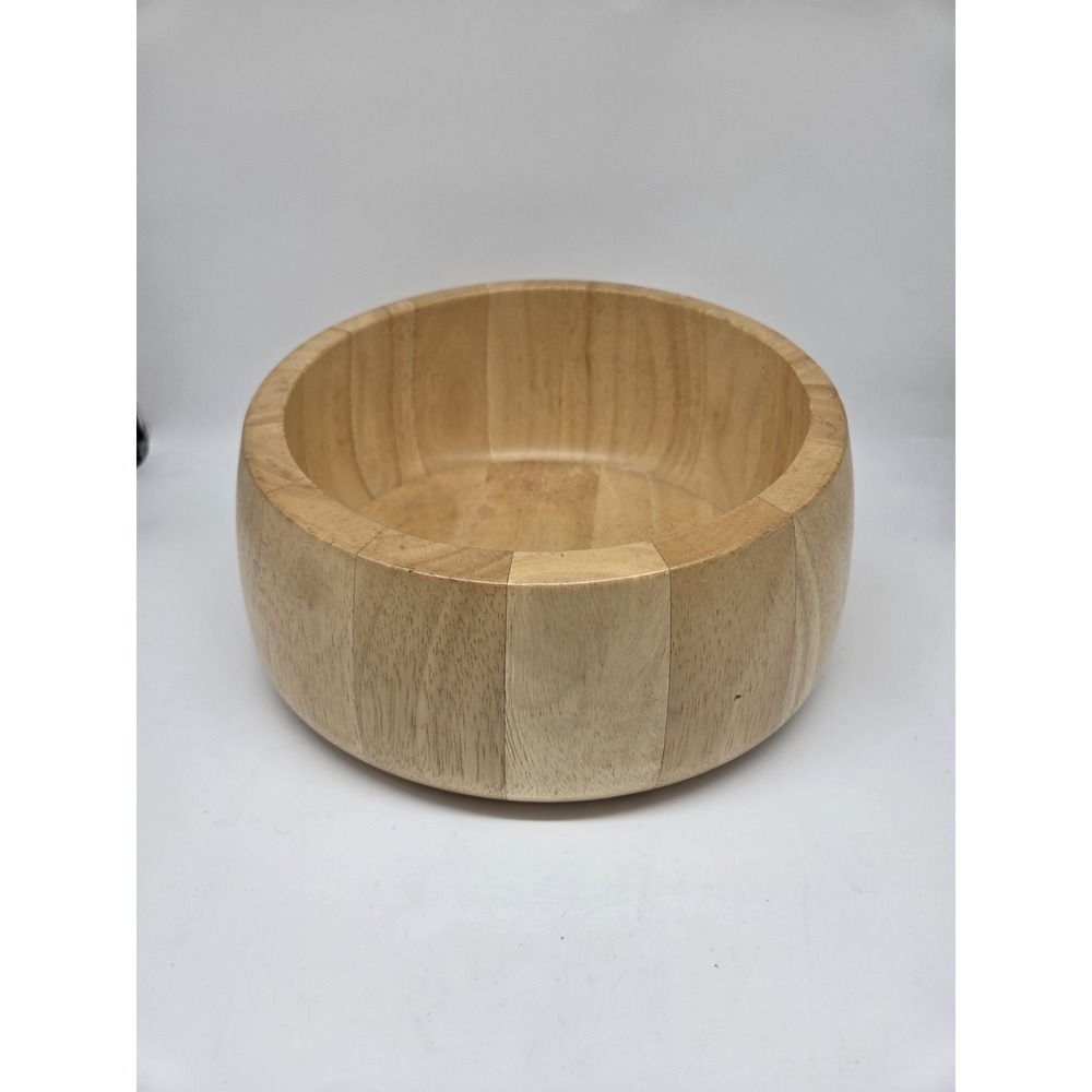 Dansk Graves Studio High/Low‎ Blonde Wood Slope Salad Bowl 11.5 in